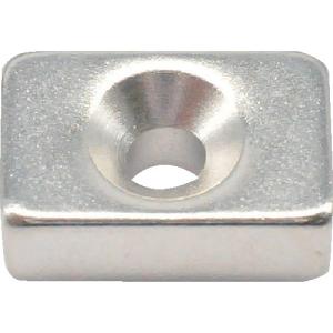【SALE価格】TRUSCO ネオジム角形磁石 皿ねじ穴付 15mm×10mm×5mm M3 1個入 ( T15K04-M3 ) トラスコ中山(株)｜orangetool