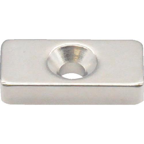 【SALE価格】TRUSCO ネオジム角形磁石 皿ねじ穴付 20mm×10mm×4mm M3 1個入...