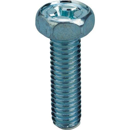 TRUSCO 十字穴付六角アプセットボルト 三価白 M4×6 80本入  ( Y306-0406 )...