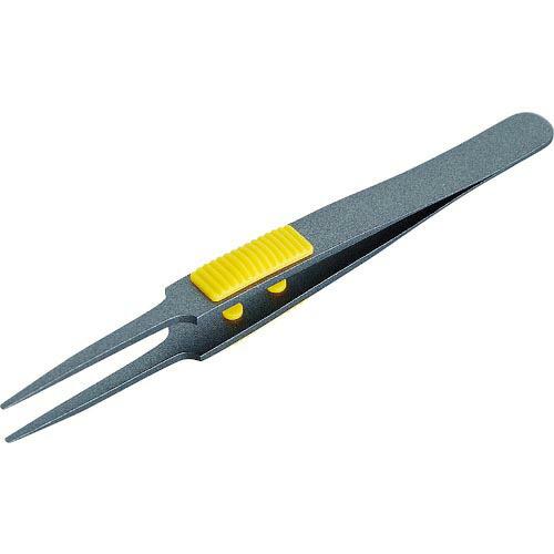 TRUSCO ラバーグリップ付ピンセット 非粘着タイプ 120mm 先丸型 ( TSP-226 ) ...