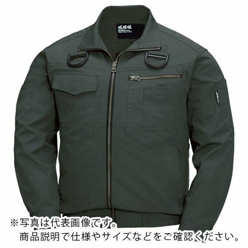 XEBEC 綿薄手現場服ヘリンボンフルハーネス仕様空調服 アーミーグリーン (XE98102-62-...
