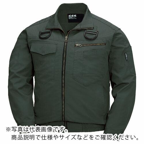 XEBEC 綿薄手現場服ヘリンボンフルハーネス仕様空調服 アーミーグリーン (XE98102-62-...
