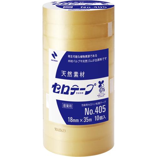 ニチバン セロテープ mmX35m バイオマスマーク認定製品 ( 405-18 )【10巻セット】ニ...