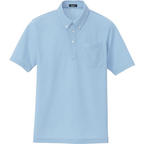 アイトス ボタンダウン半袖ポロシャツ ライトサックス L ( 10599-017-L )
