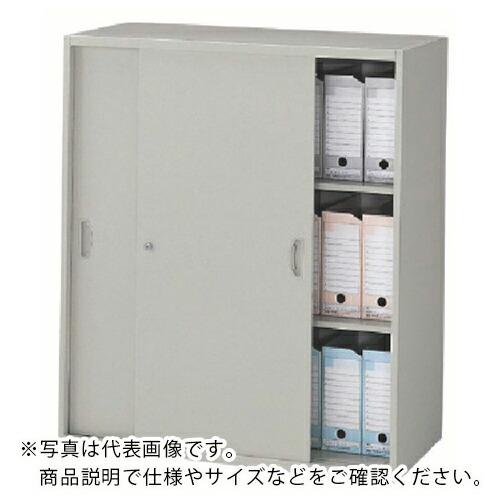 NAIKI 収納庫 NWL型 スチール引違い書庫 2枚扉 899×500×1050 ウォームホワイト...
