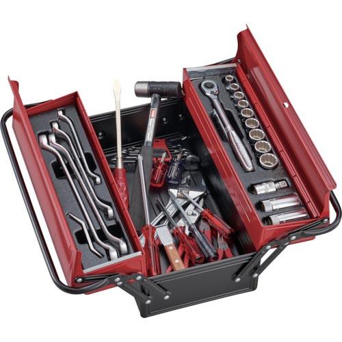 TONE 整備用工具セット ツールセット(オートメカニック用) 間口410×奥行220×高さ170m...