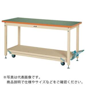 ヤマテック ワークテーブル ペダル移動タイプ 塩ビシート天板 W1200×D750×H922mm グリーン/ヤマテックアイボリー ( SXRPH-1275-GI ) (メーカー取寄)｜orangetool