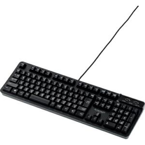 エレコム USBハブ付有線プレミアムメンブレンキーボード メカニカルライク USB(2.0)2ポート ブラック  ( TK-FCM094HBK )｜orangetool