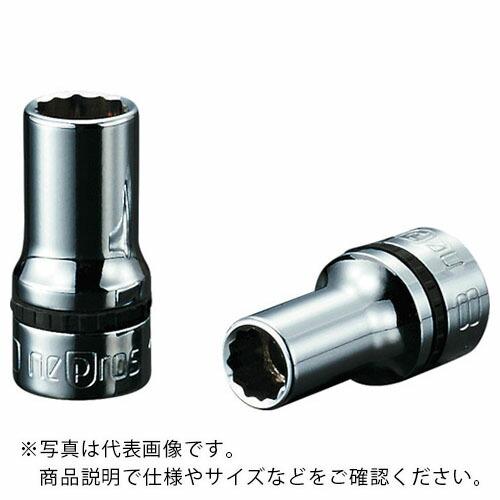 ネプロス インチ 9.5sq.セミディープソケット(十二角)11/32inch ( NB3M-11/...