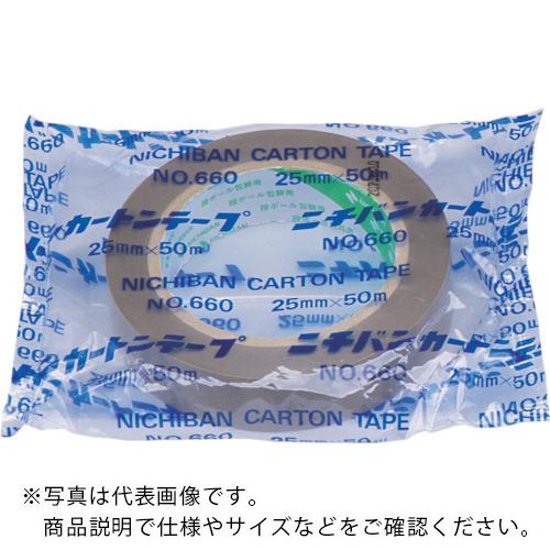 ニチバン カートンテープ660黄土-25 25mmX50m ( 6607-25 )