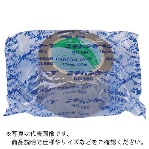 ニチバン カートンテープ660黄土-75 75mmX50m ( 6607-75 )
