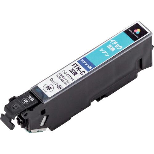 ELECOM EPSON ITH-C互換 使い切りタイプ シアン ( CC-EITHC )