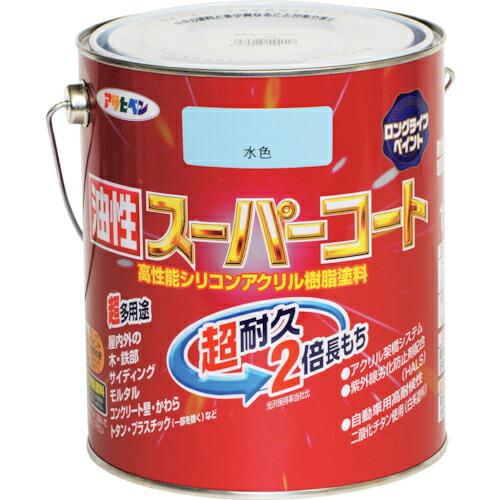 アサヒペン 油性スーパーコート 1.6L 水色 ( 544230 )