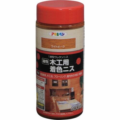 アサヒペン 木工用着色ニス 300ML ライトオーク ( 526021 ) (株)アサヒペン