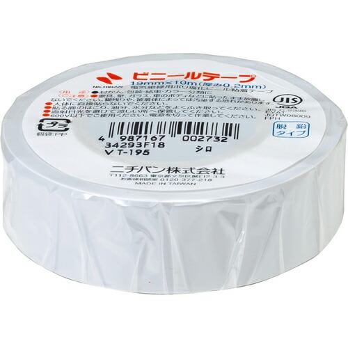 ニチバン ビニールテープ白19mmX10m 1巻 ( VT-195 ) ニチバン(株)