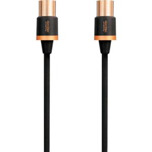ELECOM 4K8K対応TV用アンテナケーブル(短尺モデル) 0.7m 2本入り ブラック ( DH-ATSS48K207BK )｜orangetool
