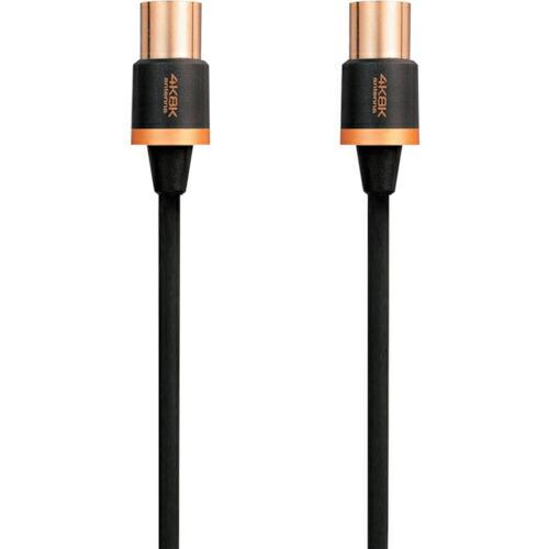 ELECOM 4K8K対応TV用アンテナケーブル(短尺モデル) 0.7m 2本入り ブラック ( D...