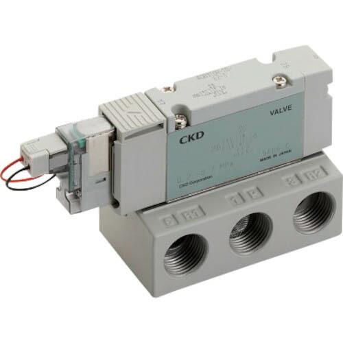 CKD 電磁弁 パイロット式5ポート弁 ベース配管 ( 4GB310R-08-E2-3 ) CKD(...