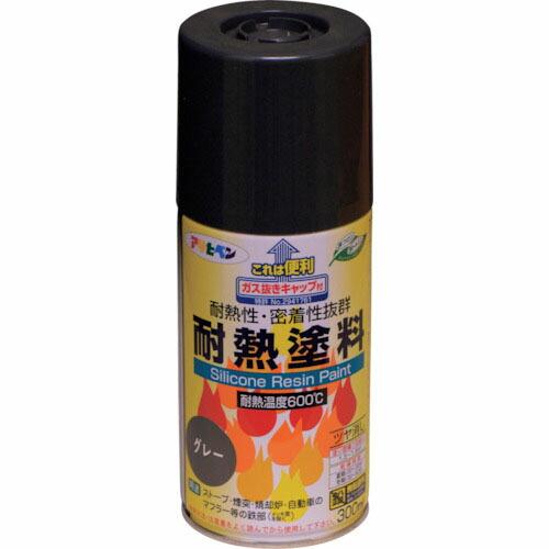 アサヒペン 耐熱塗料スプレー 300ML グレー ( 558015 ) (株)アサヒペン