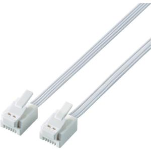 ELECOM 爪折れ防止モジュラーケーブル 0.5m ホワイト ( MJ-T05WH )｜orangetool