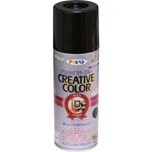 アサヒペン クリエイティブカラースプレー 420ML 89グロスブラック ( 505781 )