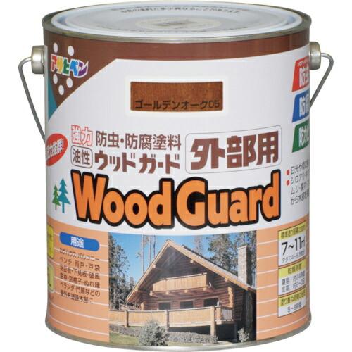 アサヒペン ウッドガード外部用 1.6L ゴールデンオーク ( 546111 ) (6缶セット) (...