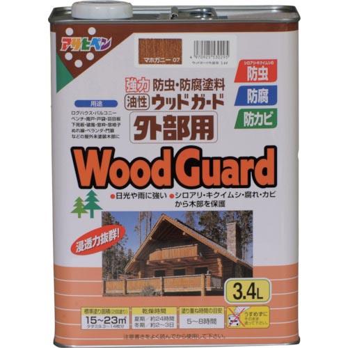 アサヒペン ウッドガード外部用 3.4L マホガニー ( 530295 ) (株)アサヒペン