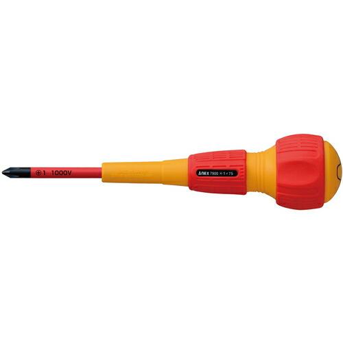 アネックス スリム絶縁ドライバー +1×75 ( 7900-1-75 ) (株)兼古製作所