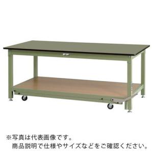 ヤマテック ワークテーブル ペダル移動タイプ(固定時800kg) W1800×D900×H728mm ヤマテックグリーン ( SVRF-1890-GG ) 山金工業(株) (メーカー取寄)｜orangetool