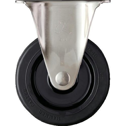 ハンマー Sシリーズオールステンレス 固定式ゴム車輪(ナイロンホイール)150mm ( 320SR-...