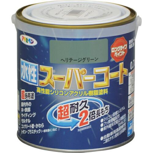 アサヒペン 水性スーパーコート 0.7L ヘリテージグリーン ( 414564 ) (6個セット) ...