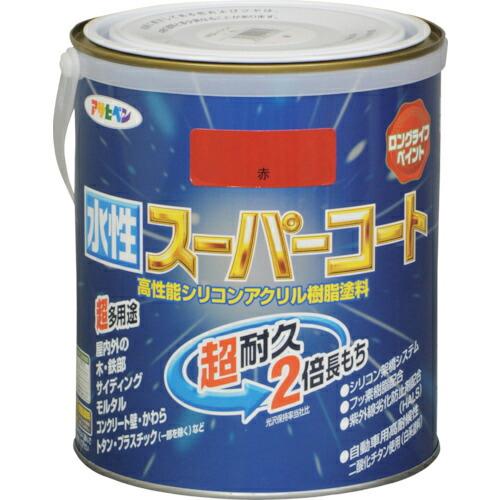 アサヒペン 水性スーパーコート 1.6L 赤 ( 415356 )