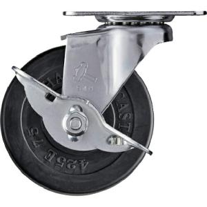 ハンマー Eシリーズ旋回式ゴム車輪 75mm ストッパー付 ( 415E-R75 ) ハンマーキャスター(株)｜orangetool