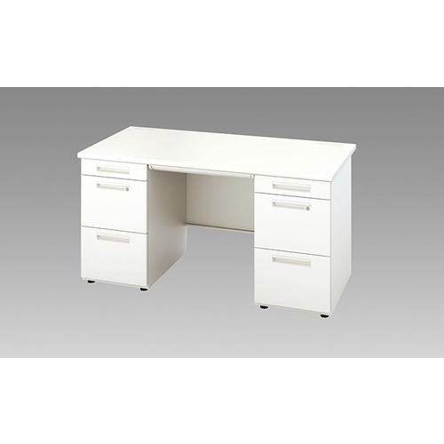 NAIKI 両袖デスク XEDH型/本体:クリアーホワイト 天板:ホワイト本体:クリアーホワイト 天...