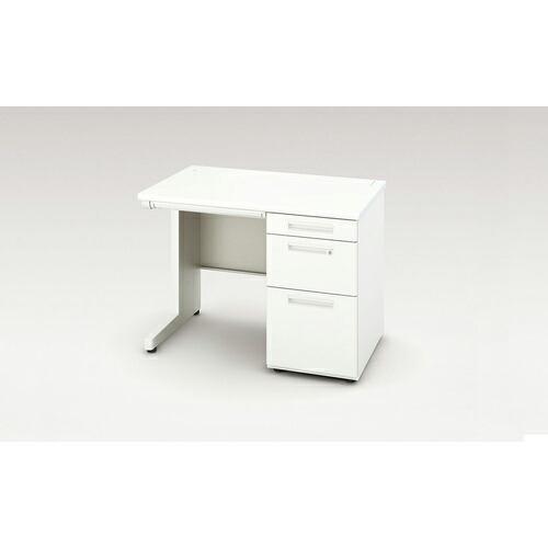 NAIKI 片袖デスク XEHH型/天板:ホワイト 本体:クリアーホワイト/W1000×D600×H...