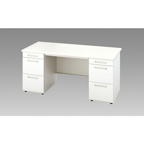 NAIKI 両袖デスク XED型/本体:クリアーホワイト 天板:ホワイト本体:クリアーホワイト 天板...