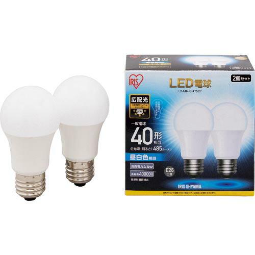 IRIS 567951 LED電球 E26 広配光 40形相当 昼白色 2個セット ( LDA4N-...
