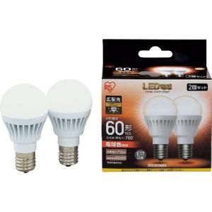 IRIS 567980 LED電球2個セット E17広配光タイプ 60形相当 電球色 ( LDA8LGE176T52P )｜orangetool