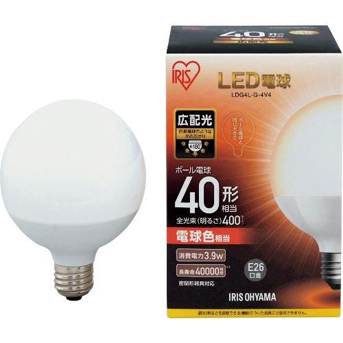 IRIS 567958 LED電球 ボール電球タイプ 40形相当 電球色 400lm ( LDG4L...