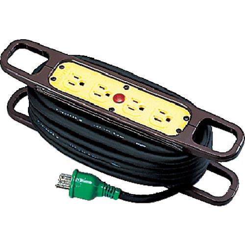 NICHIDO ハンドリール 100V 3芯×10m 黒 アース付 ( HR-E104-B ) 日動...