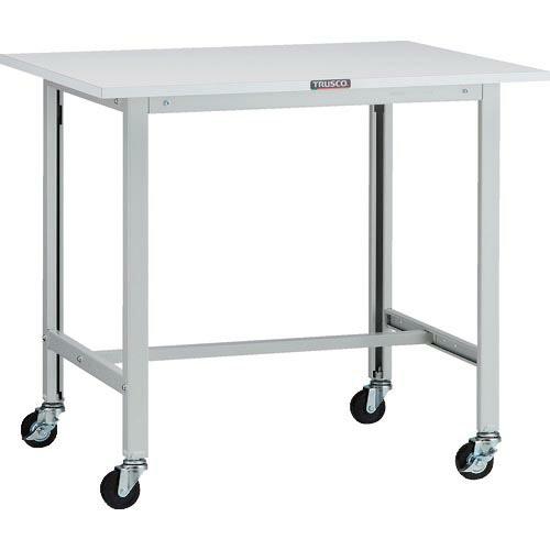 TRUSCO 軽荷重作業台(100kg)AO型 900X750XH809 φ75キャスター付 ホワイ...