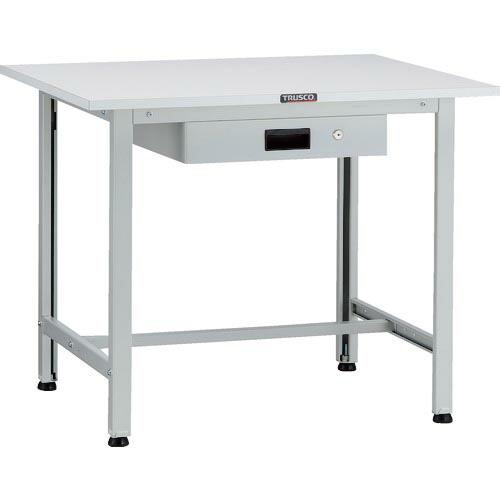 TRUSCO 軽荷重作業台(200kg)AO型 900X750XH740 薄型1段引出付 ホワイト色...