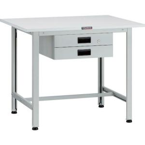 TRUSCO 軽荷重作業台(200kg)AO型 900X750XH740 薄型2段引出付 ホワイト色 ( AO-0975UDK2 ) トラスコ中山(株)｜orangetool