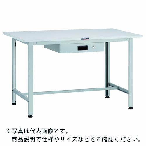 TRUSCO 軽荷重作業台(200kg)AO型 1200X600XH740 薄型1段引出付 ホワイト...