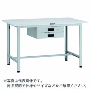 TRUSCO 軽荷重作業台(200kg)AO型 1200X600XH740 薄型2段引出付 ホワイト色 ( AO-1260UDK2 ) トラスコ中山(株)｜orangetool