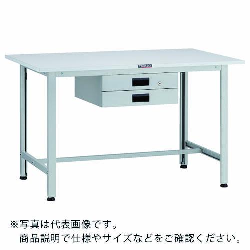 TRUSCO 軽荷重作業台(200kg)AO型 1200X600XH740 薄型2段引出付 ホワイト...