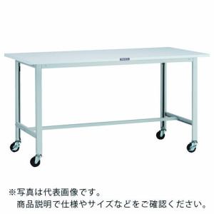 TRUSCO 軽荷重作業台(100kg)AO型 1500X600XH809 φ75キャスター付 ホワイト色 ( AO-1560C75 ) トラスコ中山(株)｜orangetool
