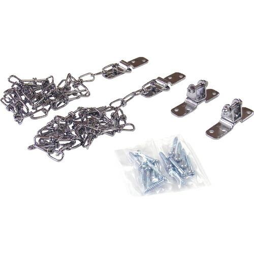 ニッサチェイン 転倒防止金具 80cm 2本入 代用クローム ( S-205 ) (株)ニッサチェイ...