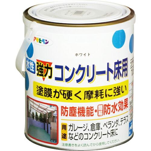 アサヒペン 水性強力コンクリート床用1.6L ホワイト ( 424211 ) (株)アサヒペン