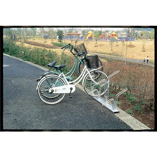 DAIKEN 平置き自転車ラック前輪差込式サイクルスタンド 4台収容ピッチ400  ( CS-H4 ...
